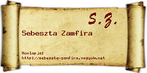 Sebeszta Zamfira névjegykártya